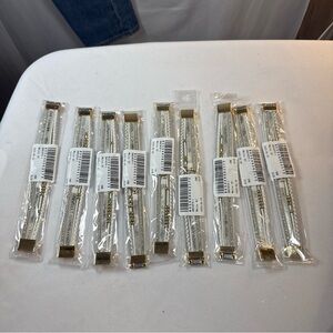 White Leather, Gold And Rhinestone Bracelet. Magnetic Clasp NWT lot of 9